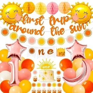 1st birthday decoration kit.  Complete with all pieces.  New in set.